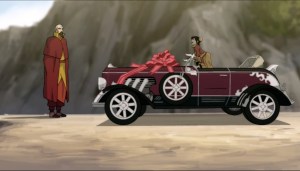 Ikki and Meelo drive a Sato Mobile