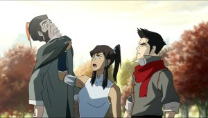 Korra and Mako asking some questions
