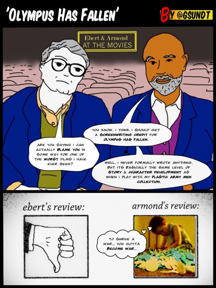 Ebert & Armond review Antoine Fuqua's 'Olympus Has Fallen'.