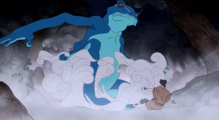 And giant mean looking frogs...