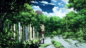 Lisa at Twelve and Nine's grave