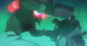 This isn’t nearly as epic when you don’t see the fight that leads up to it.